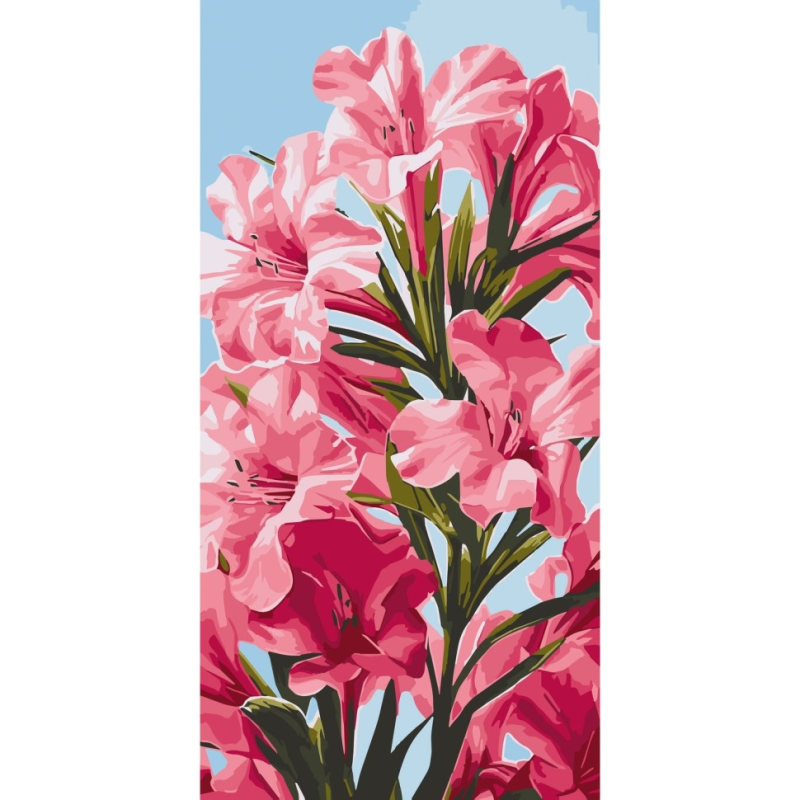 Картина за номерами "Pink flowers" 13100-AC 40х80 см Картина за номерами "Pink flowers" 13100-AC 40х80 см