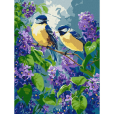 Картина за номерами "Весняний дует" ©art_selena_ua KHO6654, 30х40 см