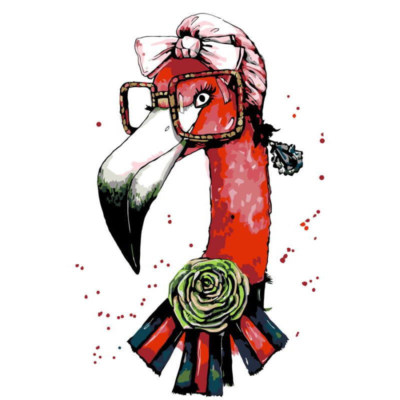 Картина за номерами. Rosa "Fashion Flamingo" 35х45см N00013207 Картина за номерами. Rosa "Fashion Flamingo" 35х45см N00013207