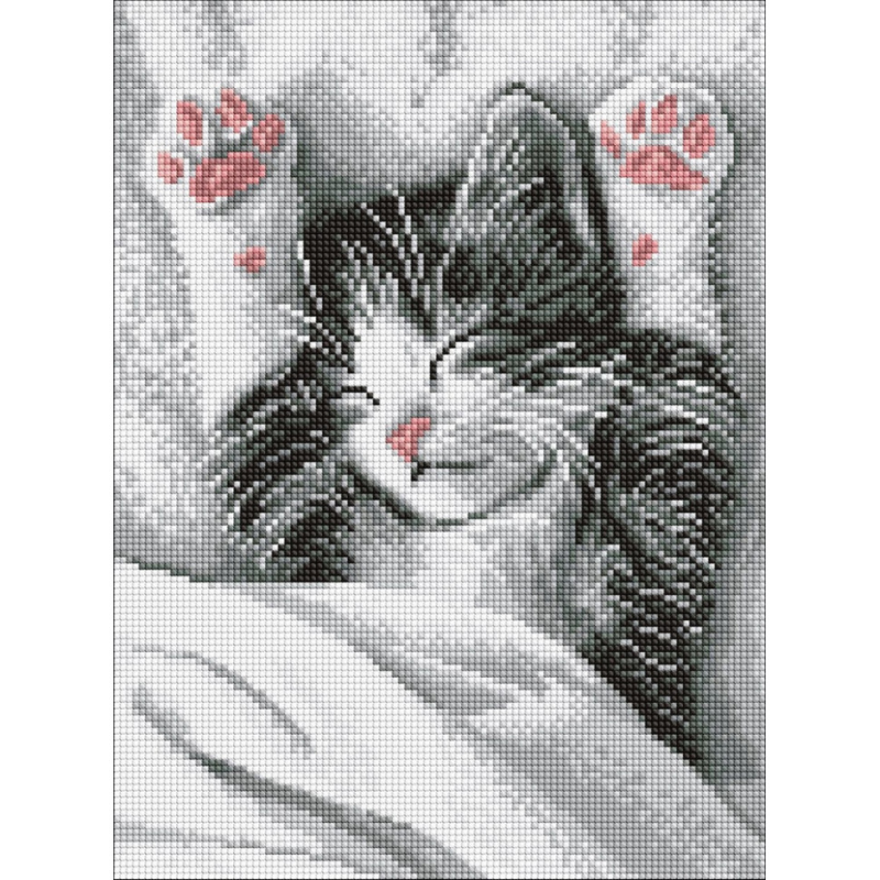 Алмазна мозаїка "Муркотливий ранок" ©art_selena_ua AMO20204, 30х40 см Алмазна мозаїка "Муркотливий ранок" ©art_selena_ua AMO20204, 30х40 см