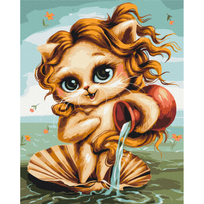 Картина за номерами "Котик Водолій" © Маріанна Пащук Brushme BS53912 40x50 см