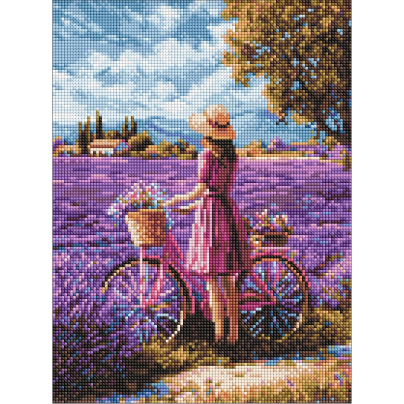 Алмазна мозаїка "Поле з лавандою" ©art_selena_ua AMO20298, 30х40 см Алмазна мозаїка "Поле з лавандою" ©art_selena_ua AMO20298, 30х40 см