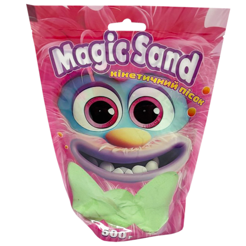 Креативна творчість "Кінетичний пісок Magic sand" 39403-2 зелений 500 грам Креативна творчість "Кінетичний пісок Magic sand" 39403-2 зелений 500 грам