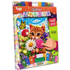 Креативна творчість "Блискуча мозаїка Kitten" БМ-04-01 серії "Glitter Mosaic"