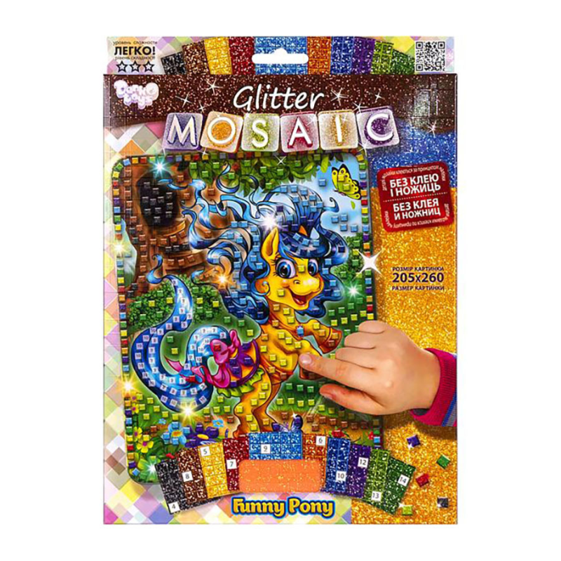 Креативна творчість "Glitter Mosaic Funny Pony" БМ-03-07 блискуча мозаїка Креативна творчість "Glitter Mosaic Funny Pony" БМ-03-07 блискуча мозаїка