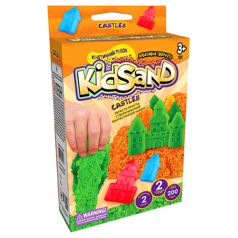 Кінетичний пісок KidSand KS-05-01U, 200 г в наборі Помаранчеві замки Кінетичний пісок KidSand KS-05-01U, 200 г в наборі Помаранчеві замки