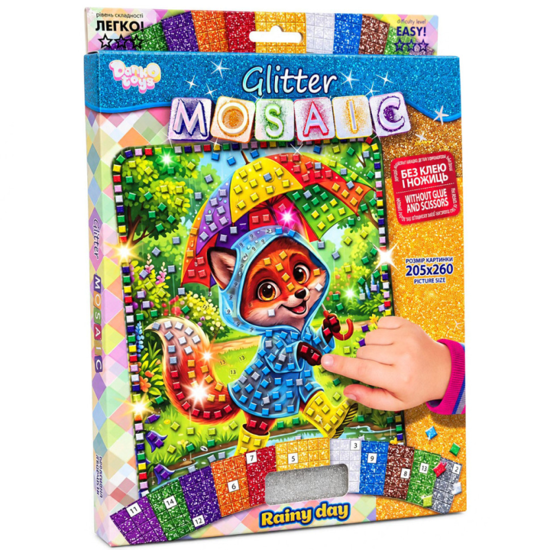 Креативна творчість "Блискуча мозаїка Rainy day" БМ-04-03 серії "Glitter Mosaic" Креативна творчість "Блискуча мозаїка Rainy day" БМ-04-03 серії "Glitter Mosaic"
