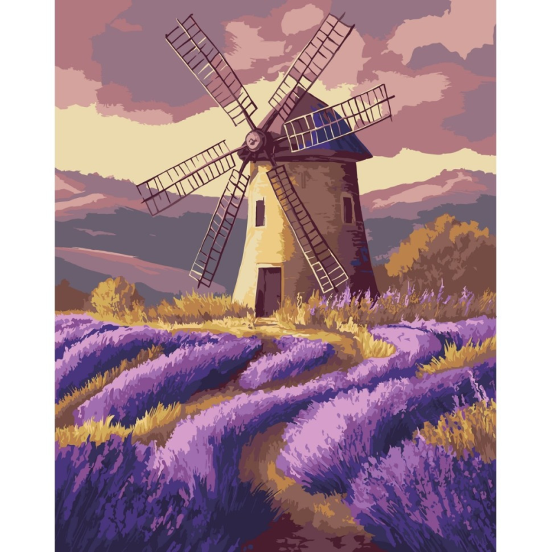 Картина за номерами "Млин у сутінках" ©arttem_illustration 11089-AC 40х50 см