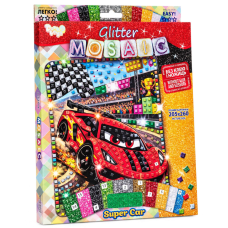 Креативна творчість "Блискуча мозаїка Super Car" БМ-04-08 серії "Glitter Mosaic"