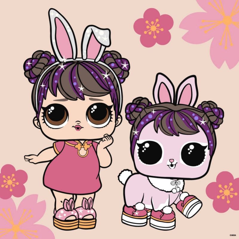 Картина за номерами "L.O.L. Surprise! Chinese New Year Doll & Pet" KHO1105, 40х40 см