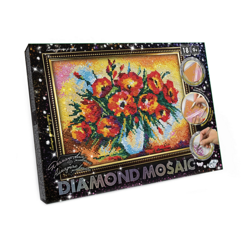 Набір креативної творчості "DIAMOND MOSAIC" DM-03-01-9  DM-03-04