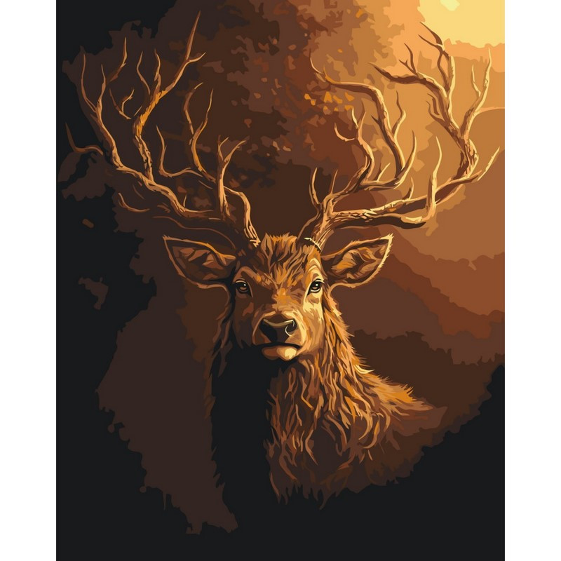 Картина за номерами "Сохатий" ©arttem_illustration 11707-AC 40х50 см Картина за номерами "Сохатий" ©arttem_illustration 11707-AC 40х50 см
